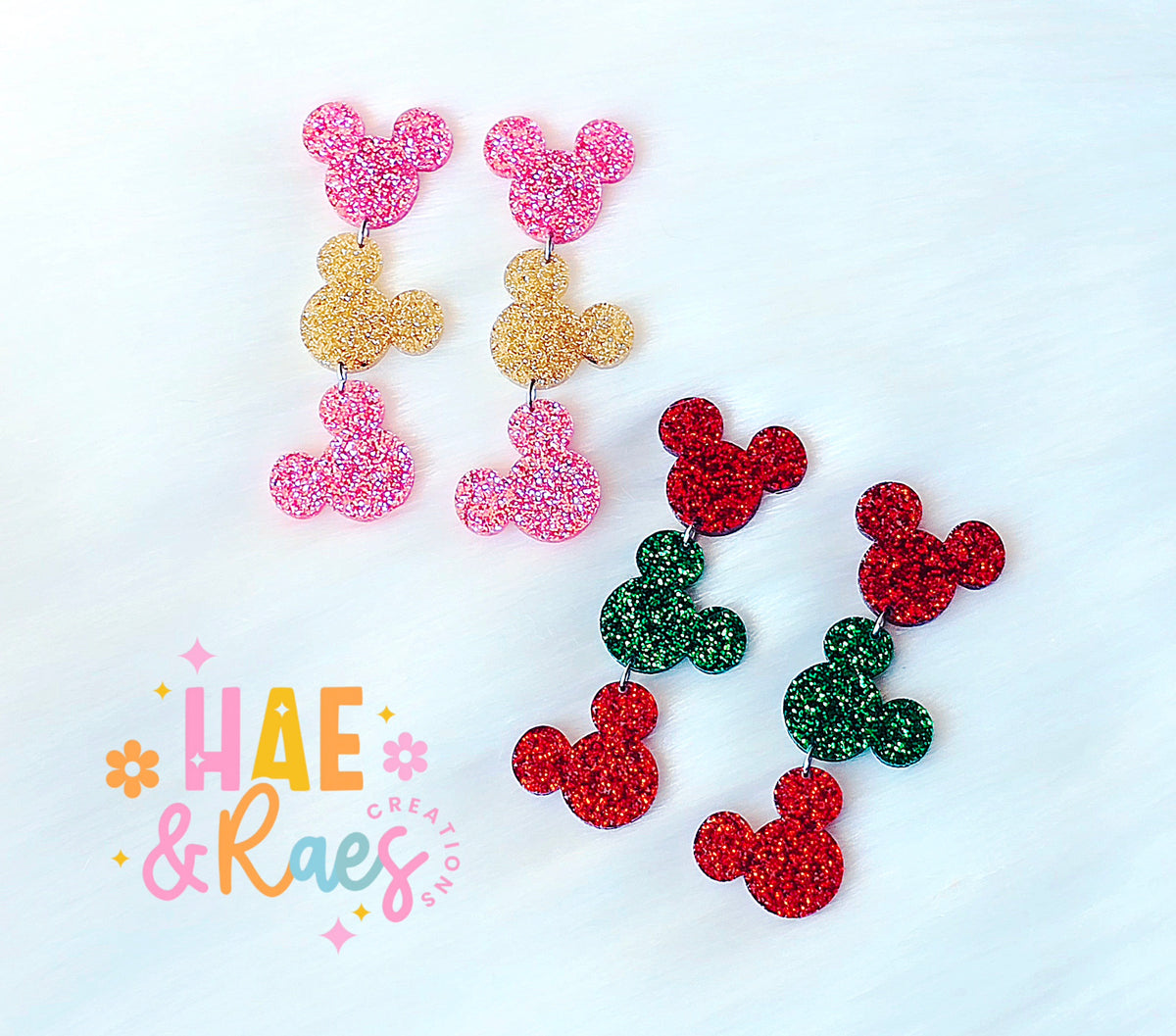 Merry Mousemas Stud Stacked Earrings - 2 Styles