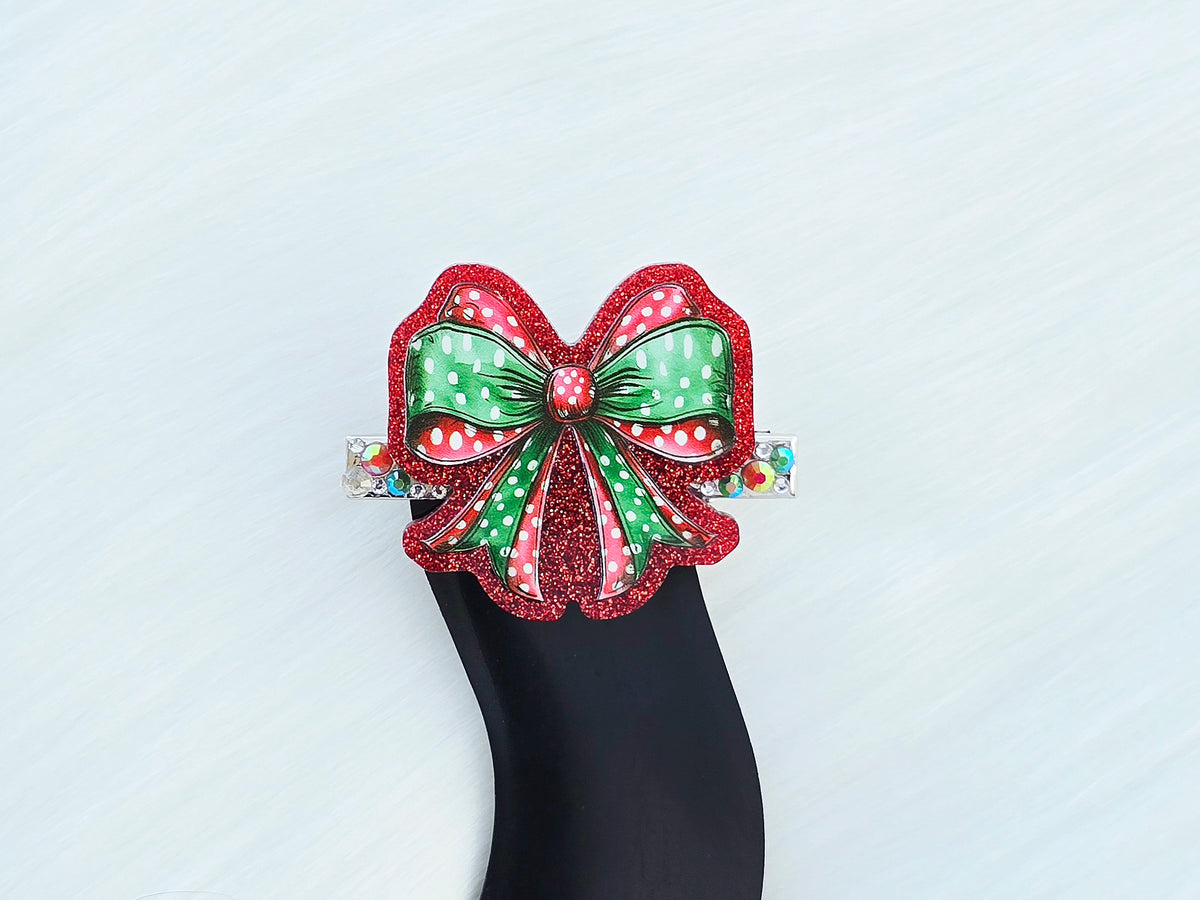 Christmas Dots Hairclip (SINGLE)