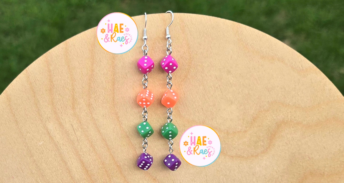 Stacked Dice Earrings