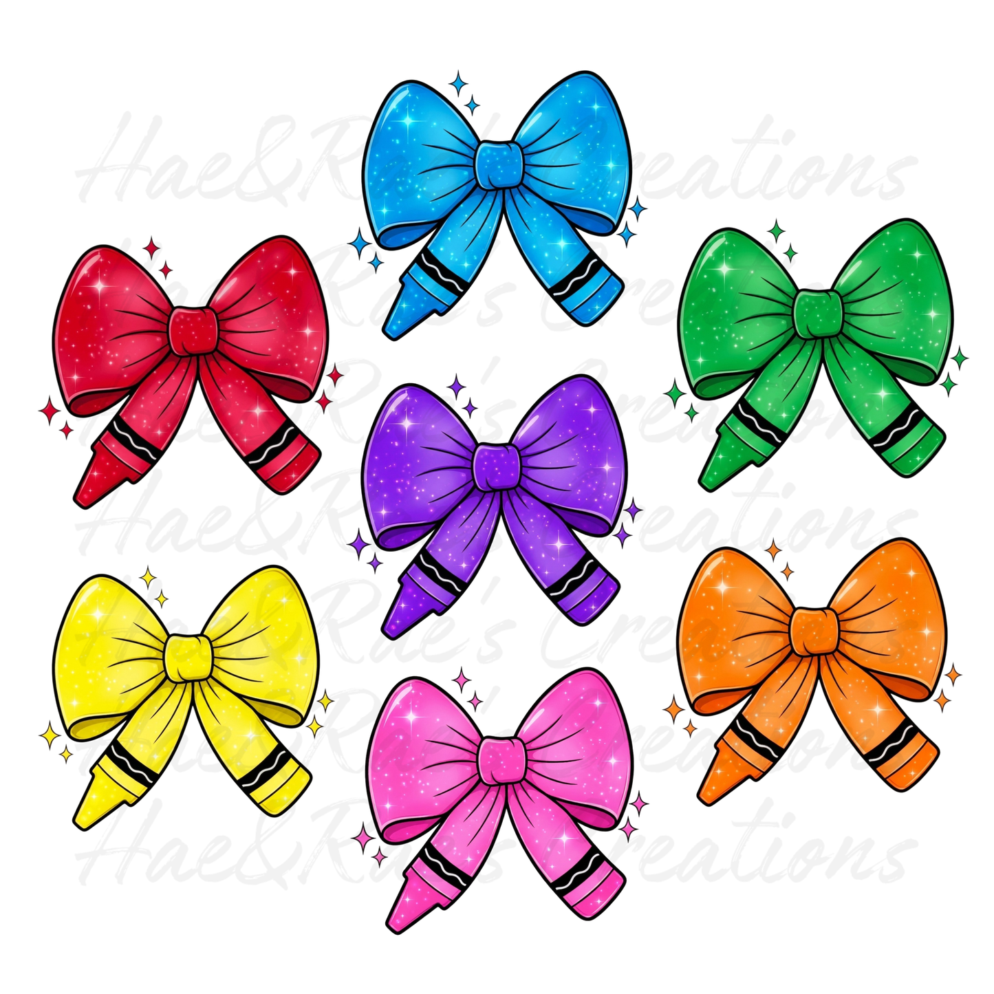 Crayon Bow Earrings 🖍 - 7 Colors
