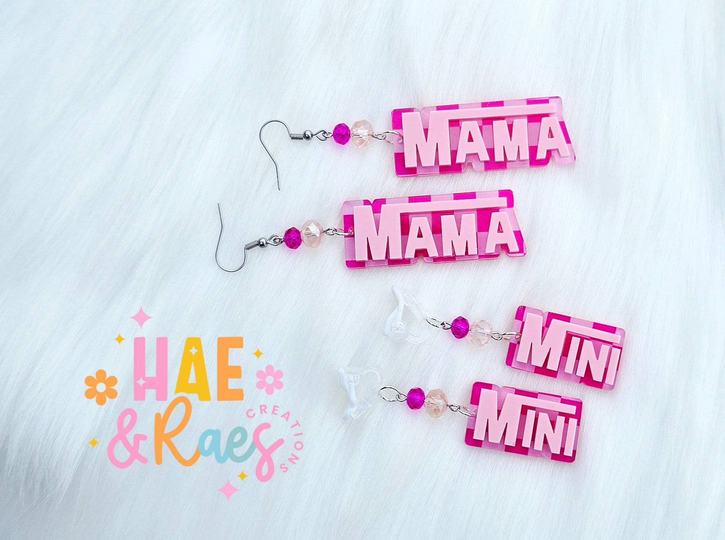Mama&Mini Pink Vanz Earrings