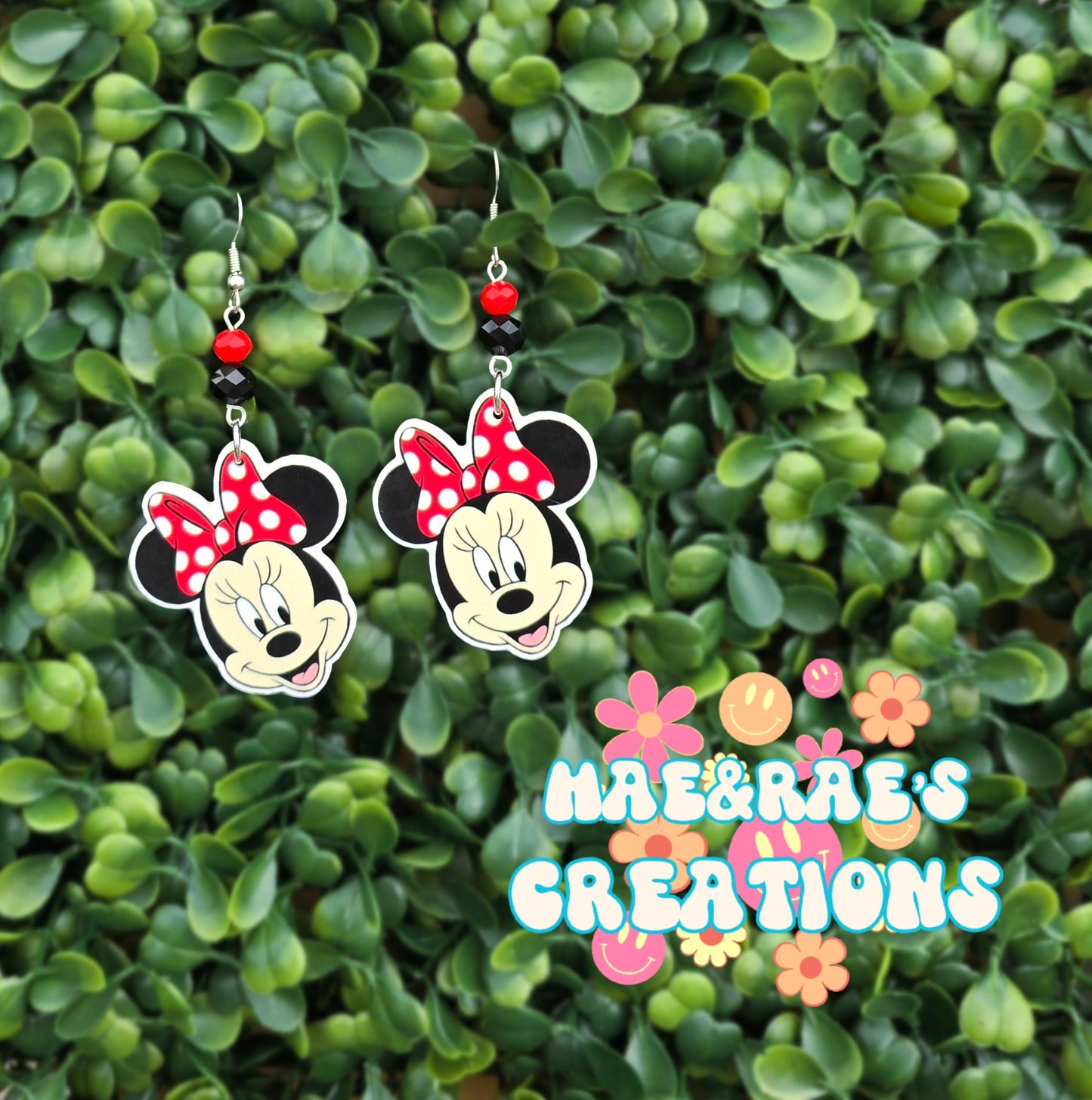 Mouse in Red Bow Earrings