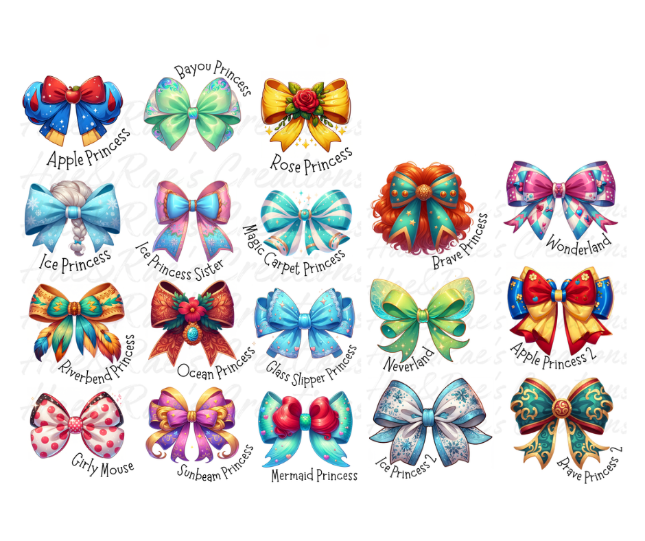 Princess Bow Earrings (18 Styles)
