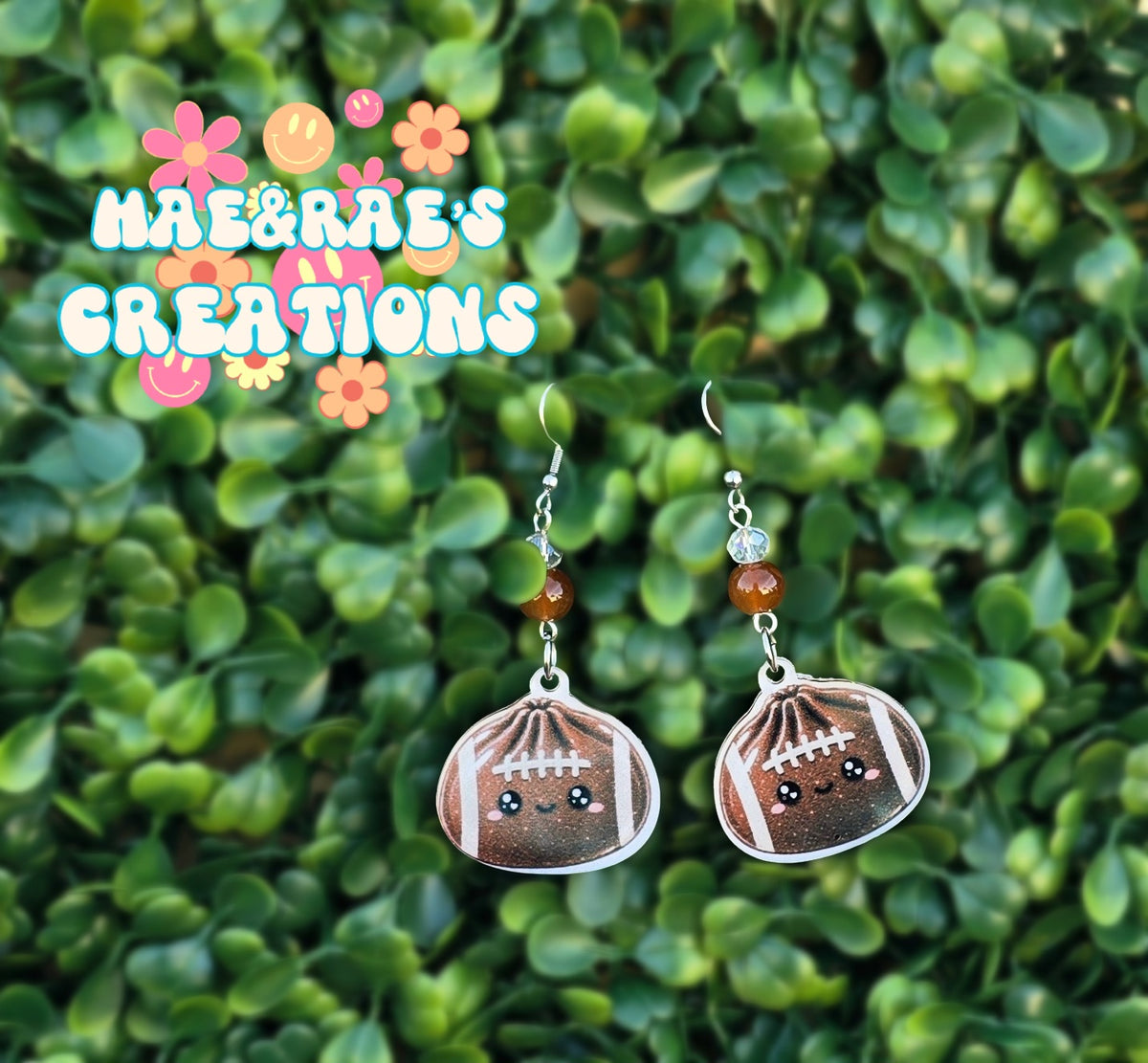 Football Squish Dumpling Earrings