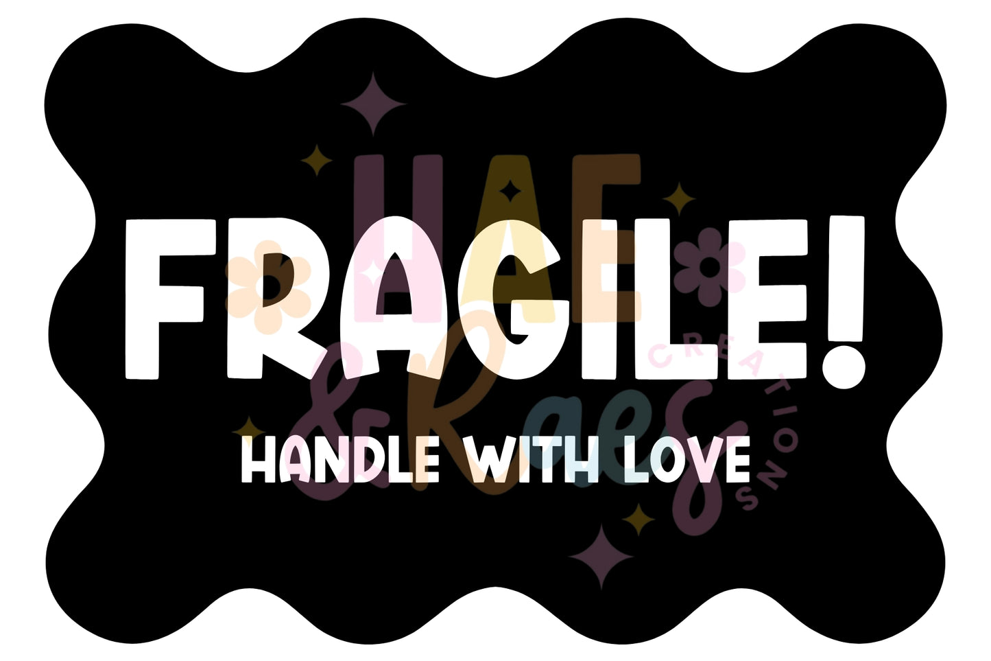 4x6 FRAGILE/DO NOT BEND Package Stickers