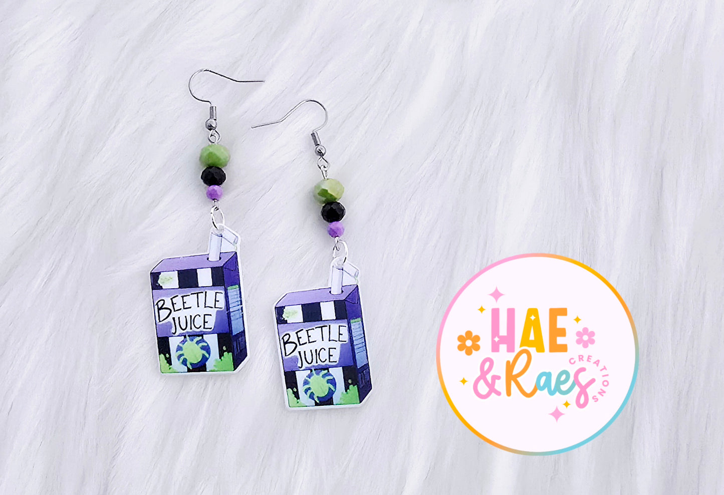 Beetle Juice Box Earrings