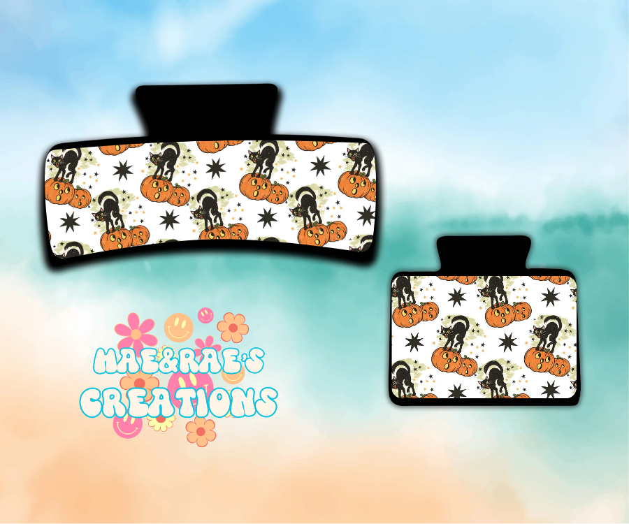 Pumpkin Patch Cat Claw Clip