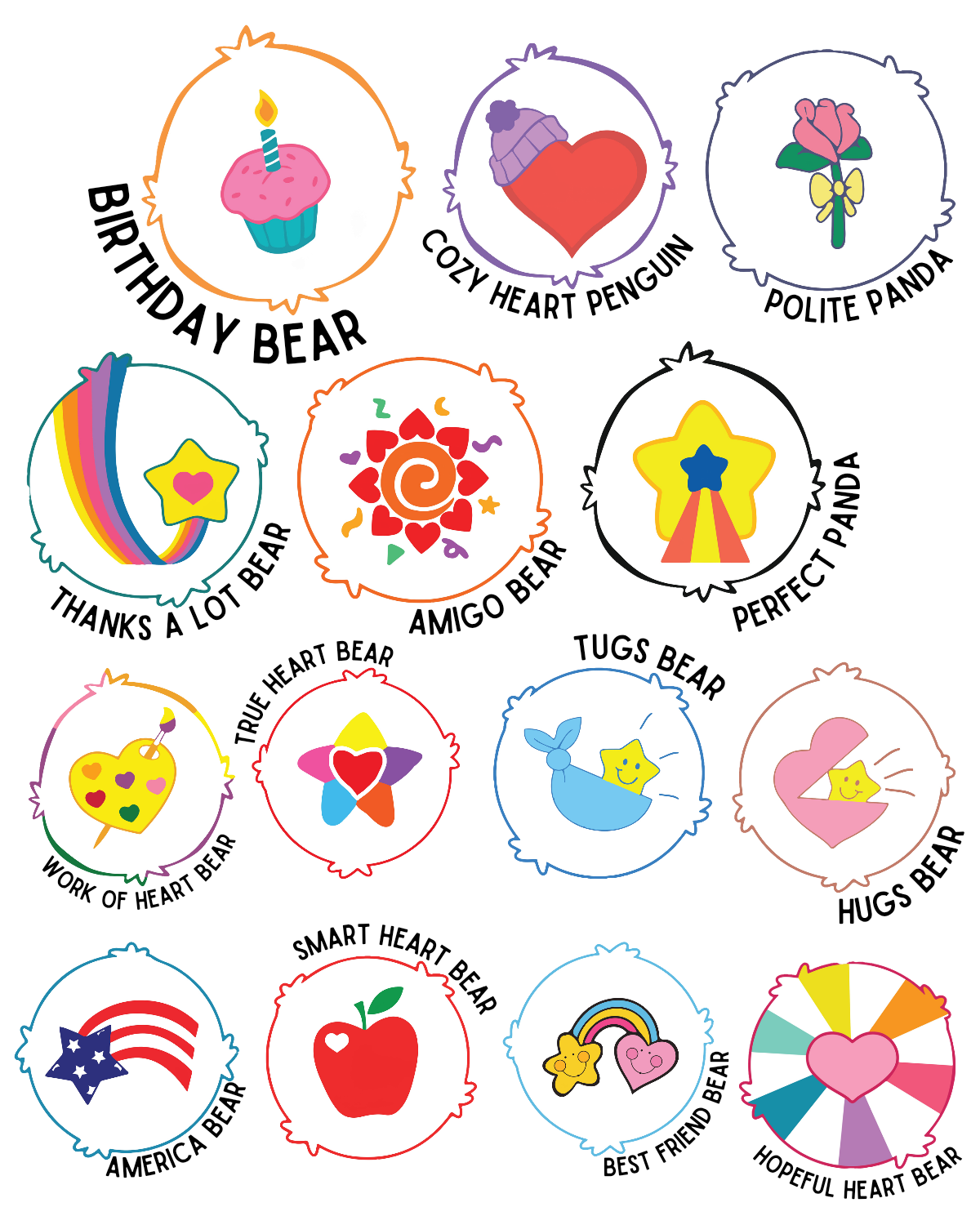 Bear Belly Badge Stacks (20+Styles)