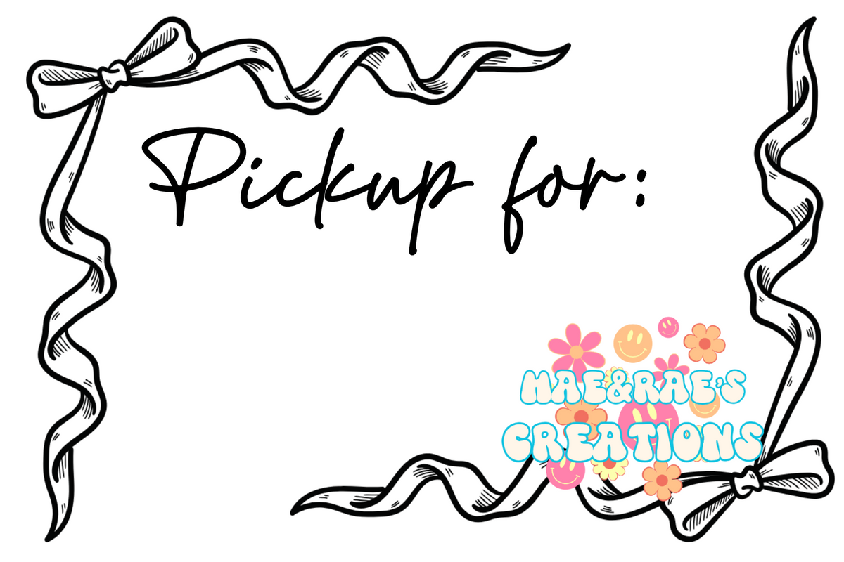 "Pickup for" Bows - 4x6 Package Stickers