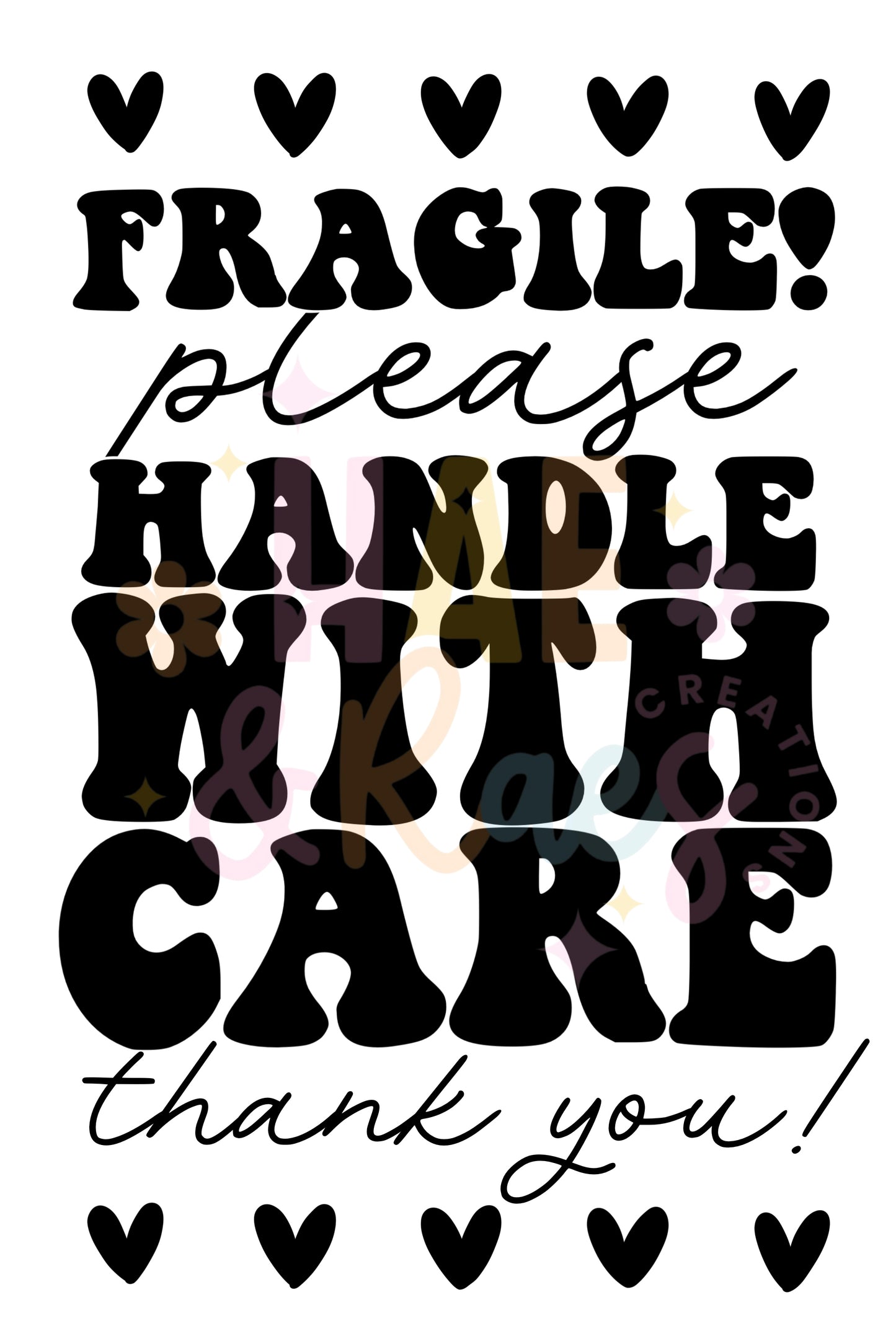 4x6 FRAGILE/DO NOT BEND Package Stickers