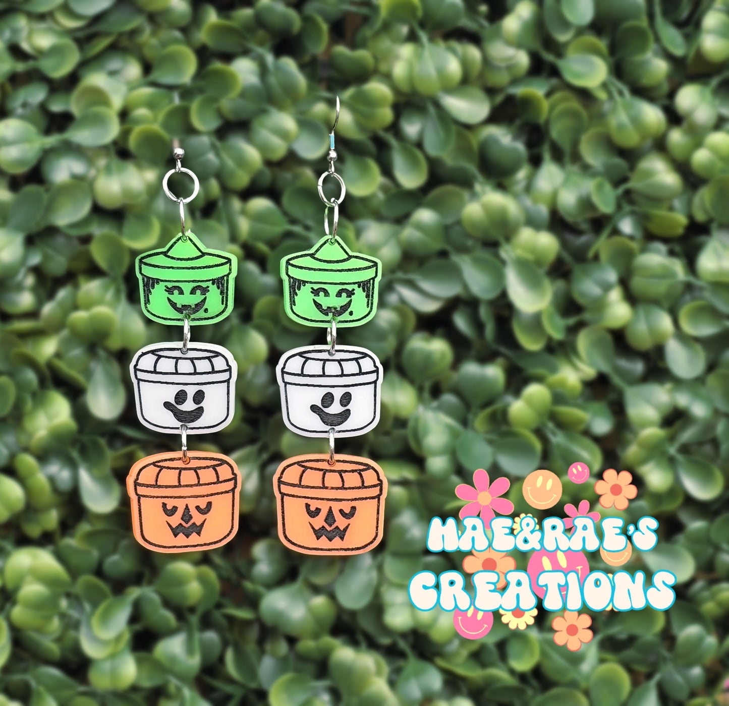 Boo Bucket Stacked Earrings