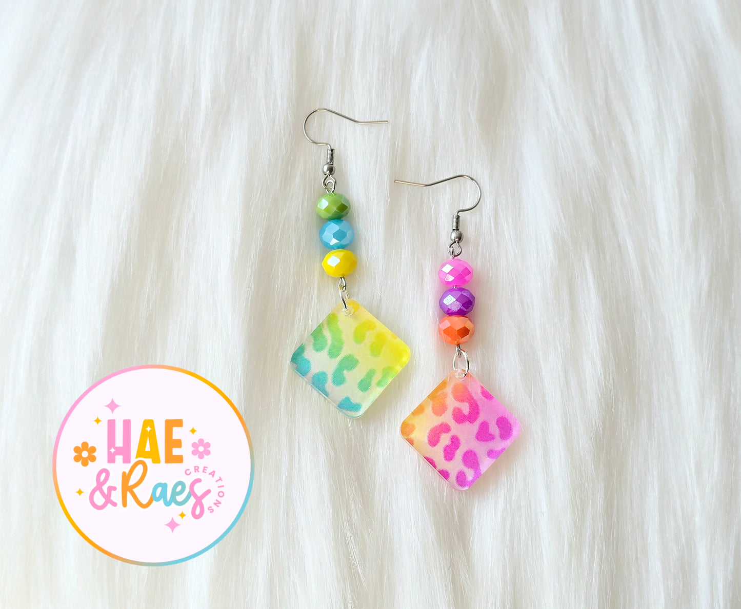 Neon Leo. Stacked Earrings