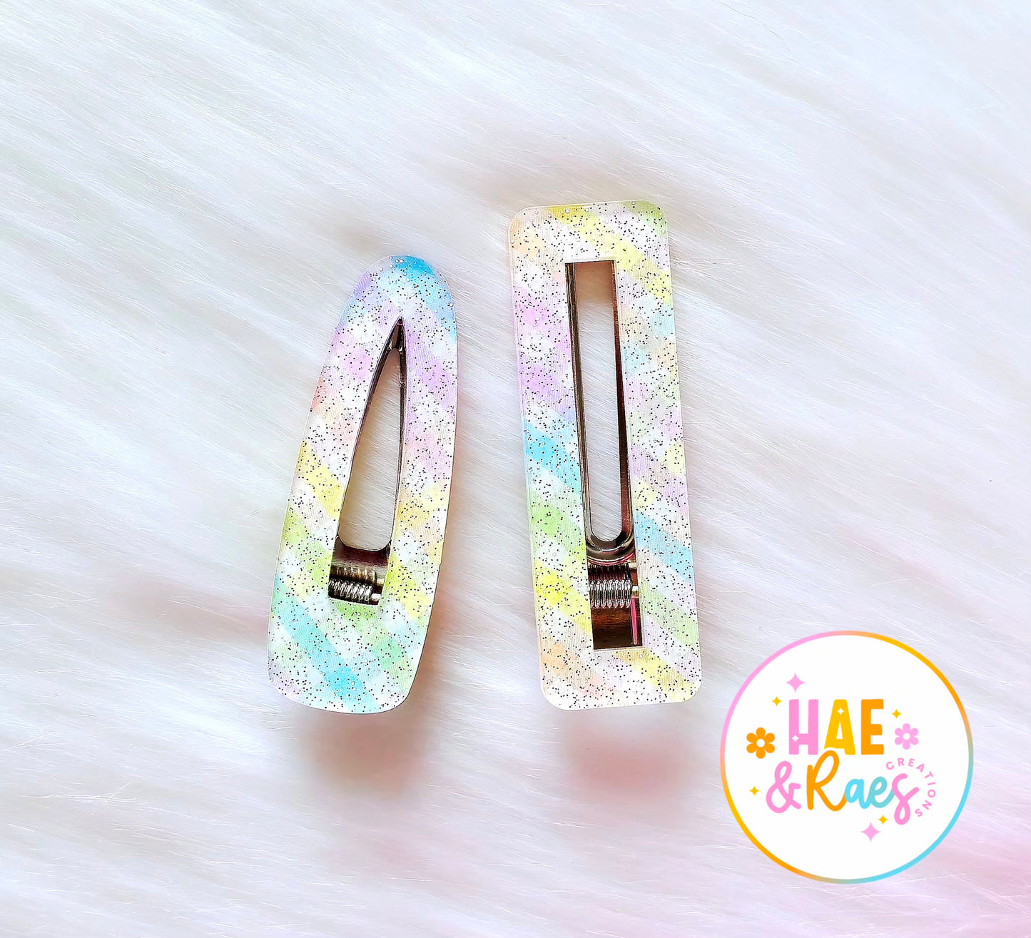 Easter Plaid Acrylic Clips (set)