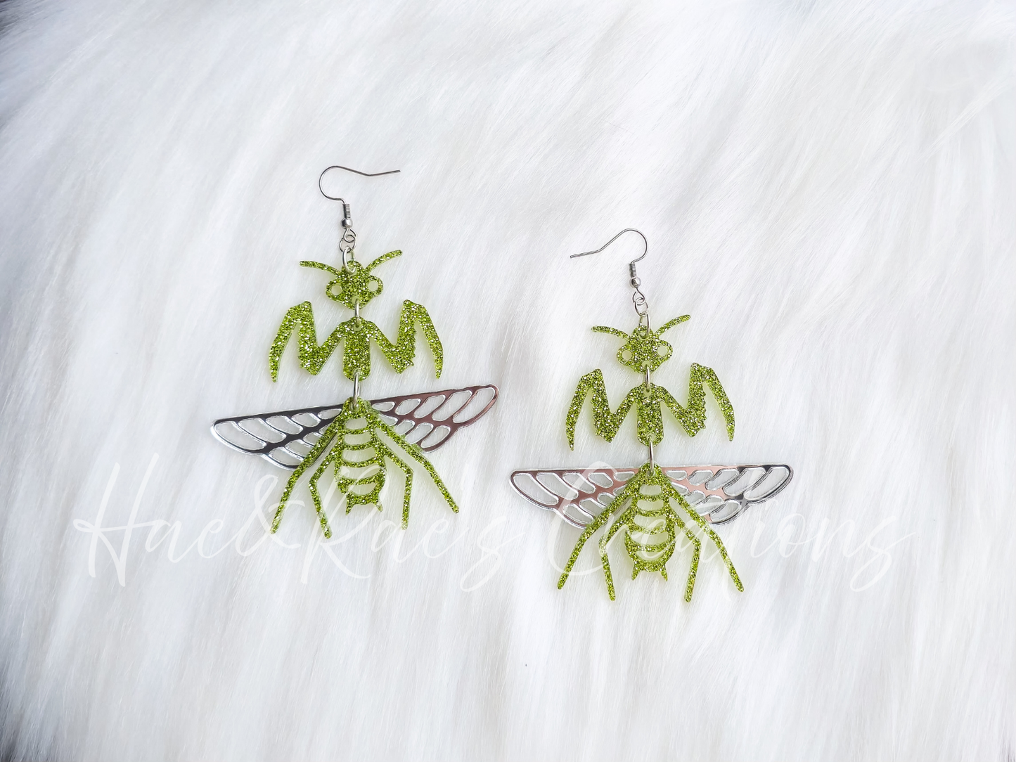 Mantis Meadow Earrings (size in description)