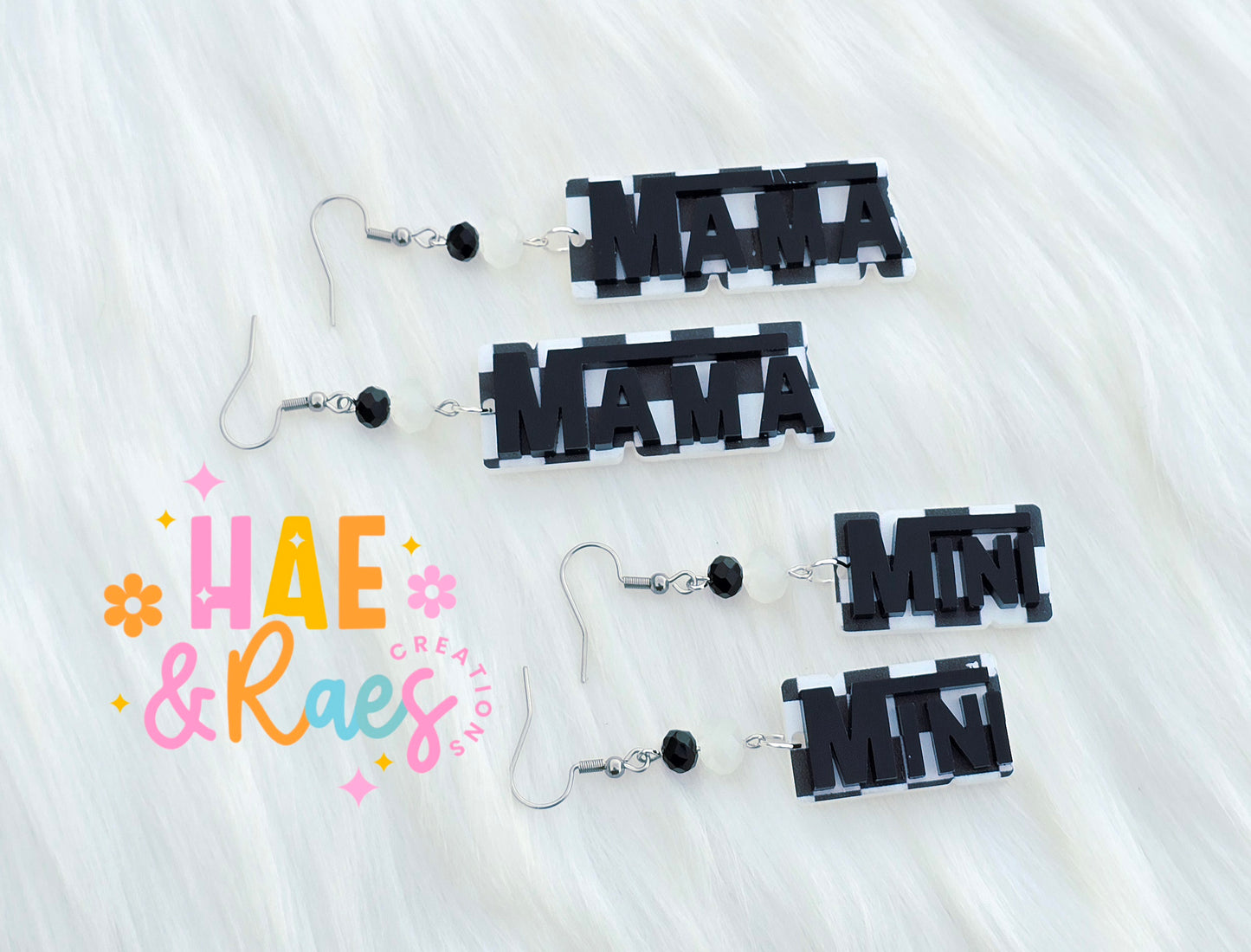 Mama&Mini Black Vanz Earrings