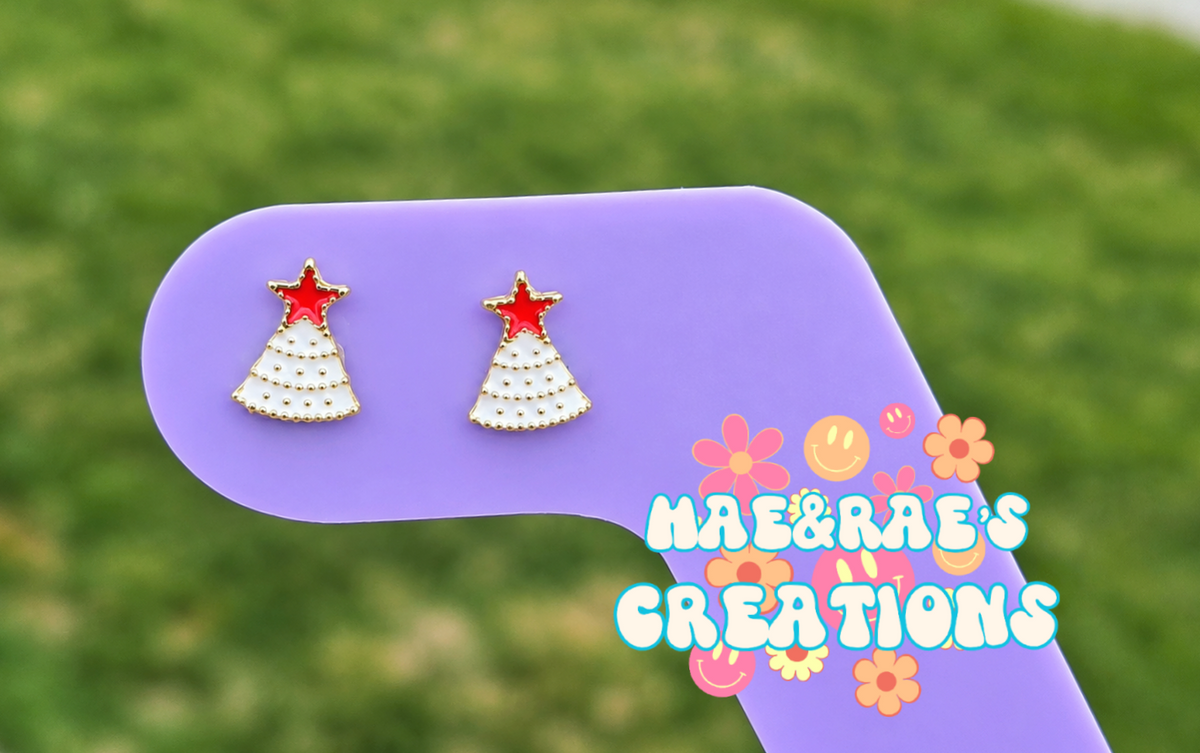 Christmas Tree Stud Earrings - 2 Styles