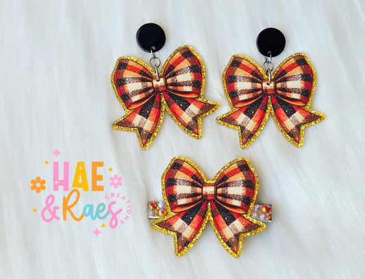 Jingle Bell Bow EARRINGS