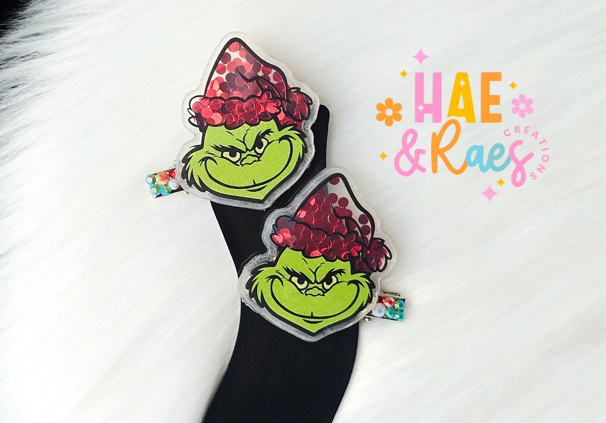 Green One Hairclip Shakers