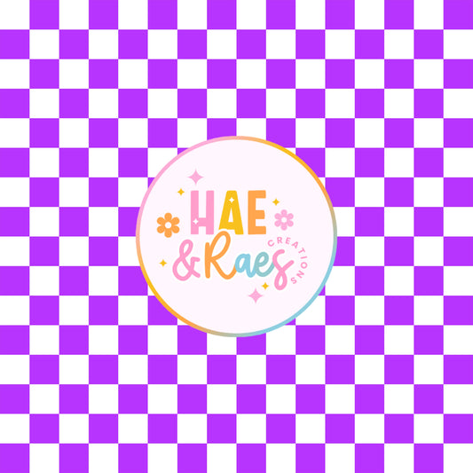 Checkered Purple&White