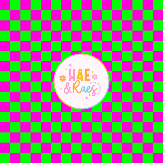 Checkered Pink&Green