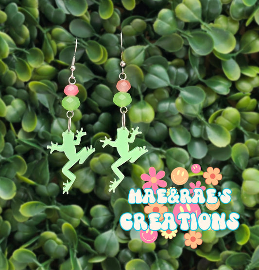 Frog Frenzy Stacked Earrings 🐸