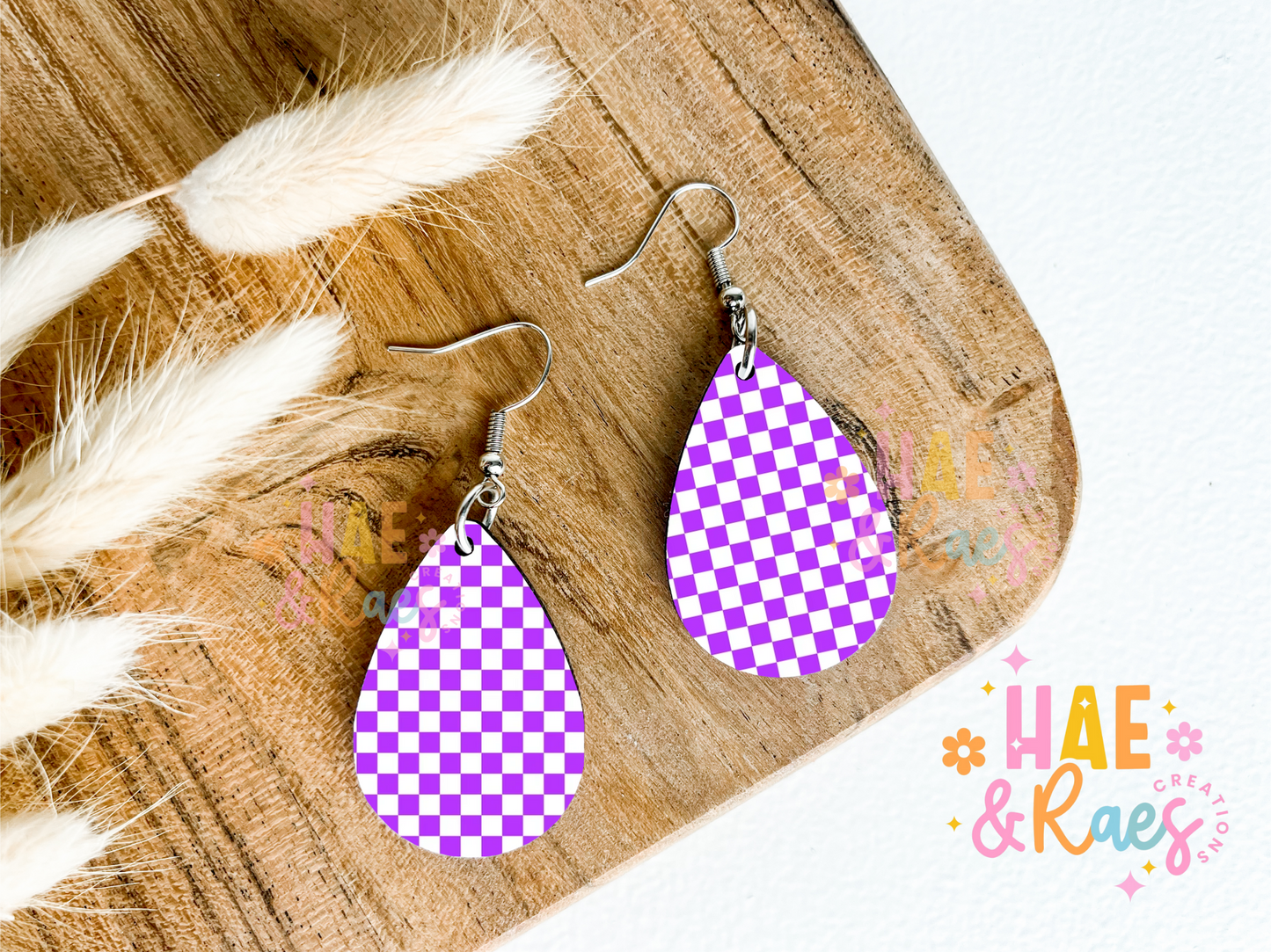Checkered Purple&White