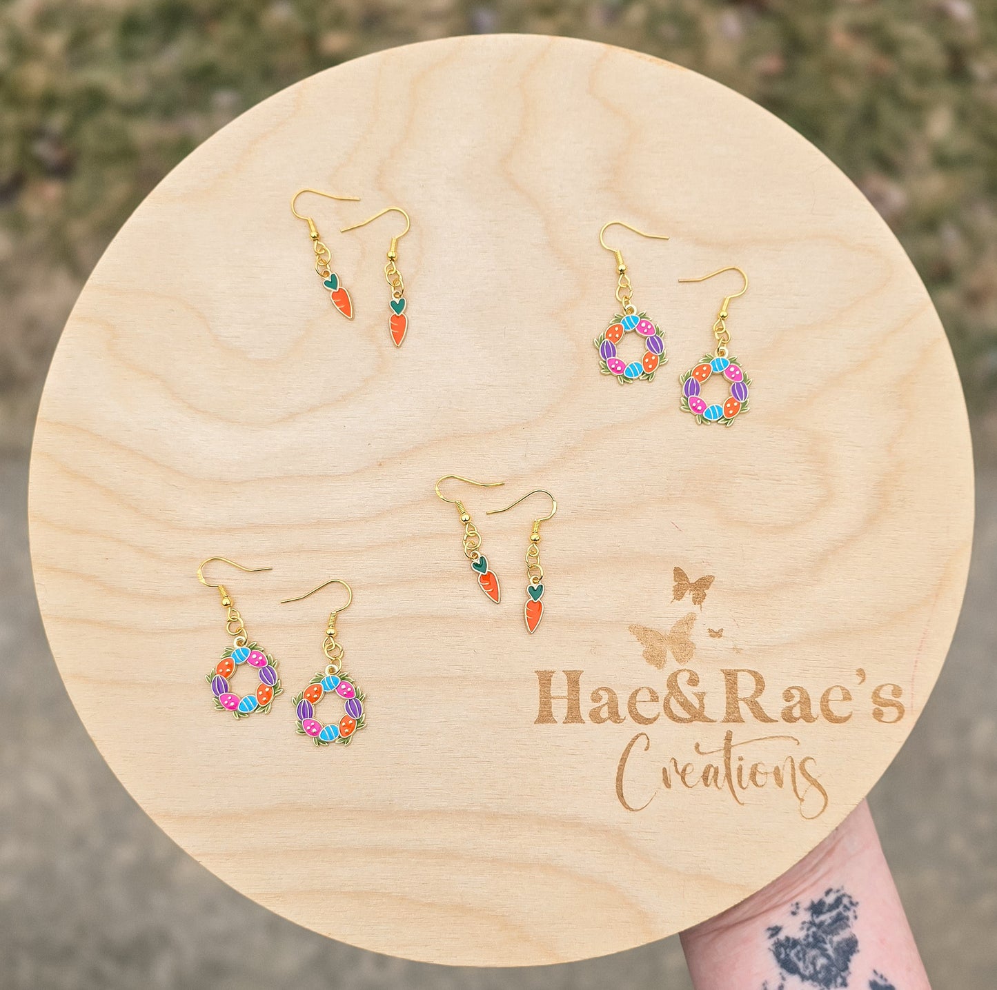 Carrots & Egg Wreaths Earrings