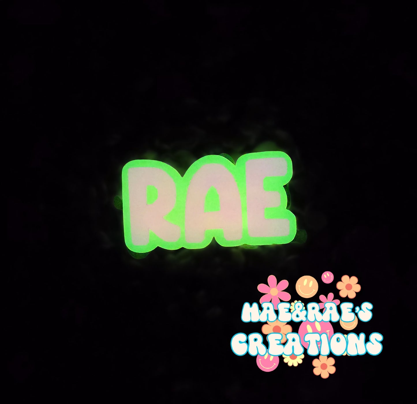 Glow In Dark Name Custom Name - 3inches - 2+ Styles