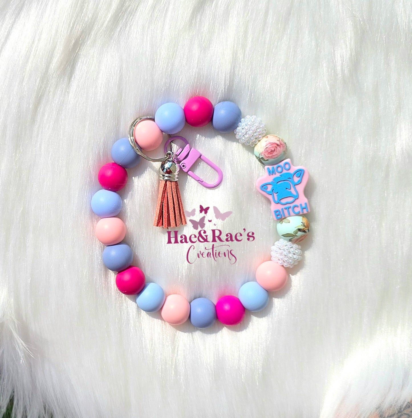 MOO B (Beaded Wristlet)