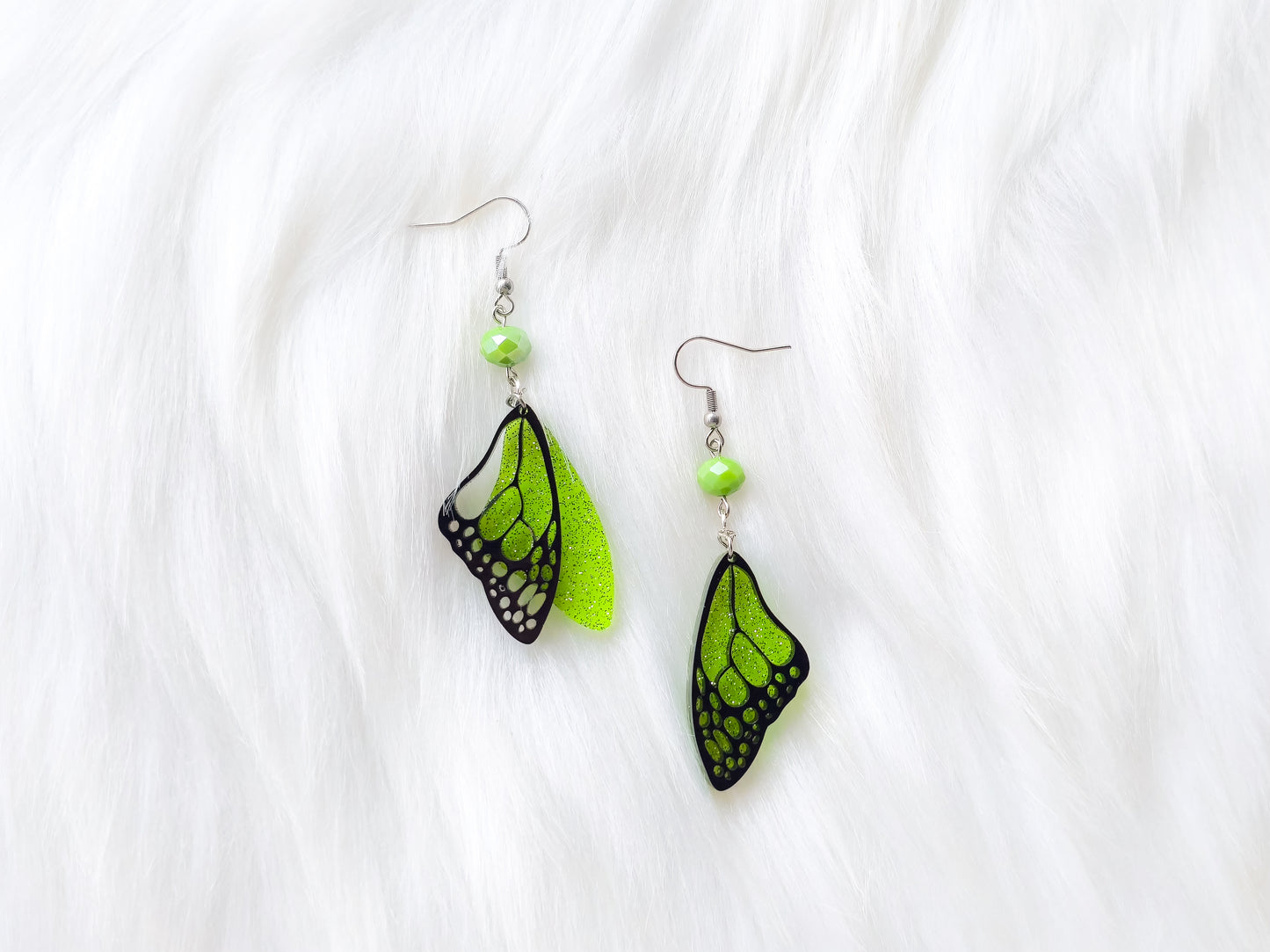Whimsical Glitter Wing Earrings (4 Styles)