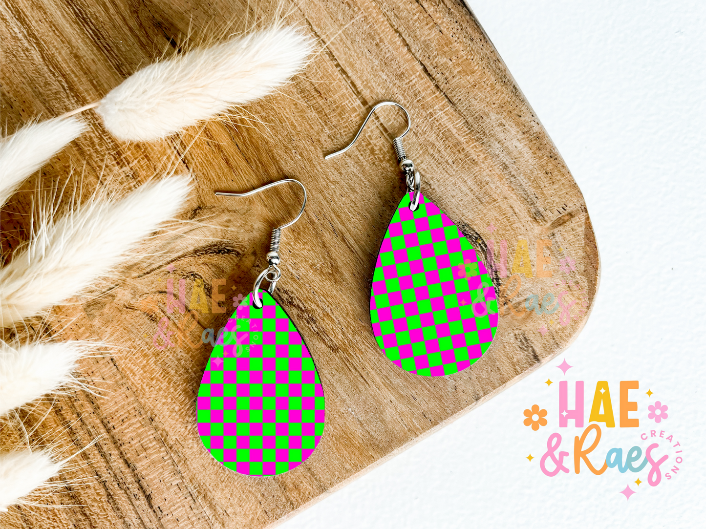 Checkered Pink&Green