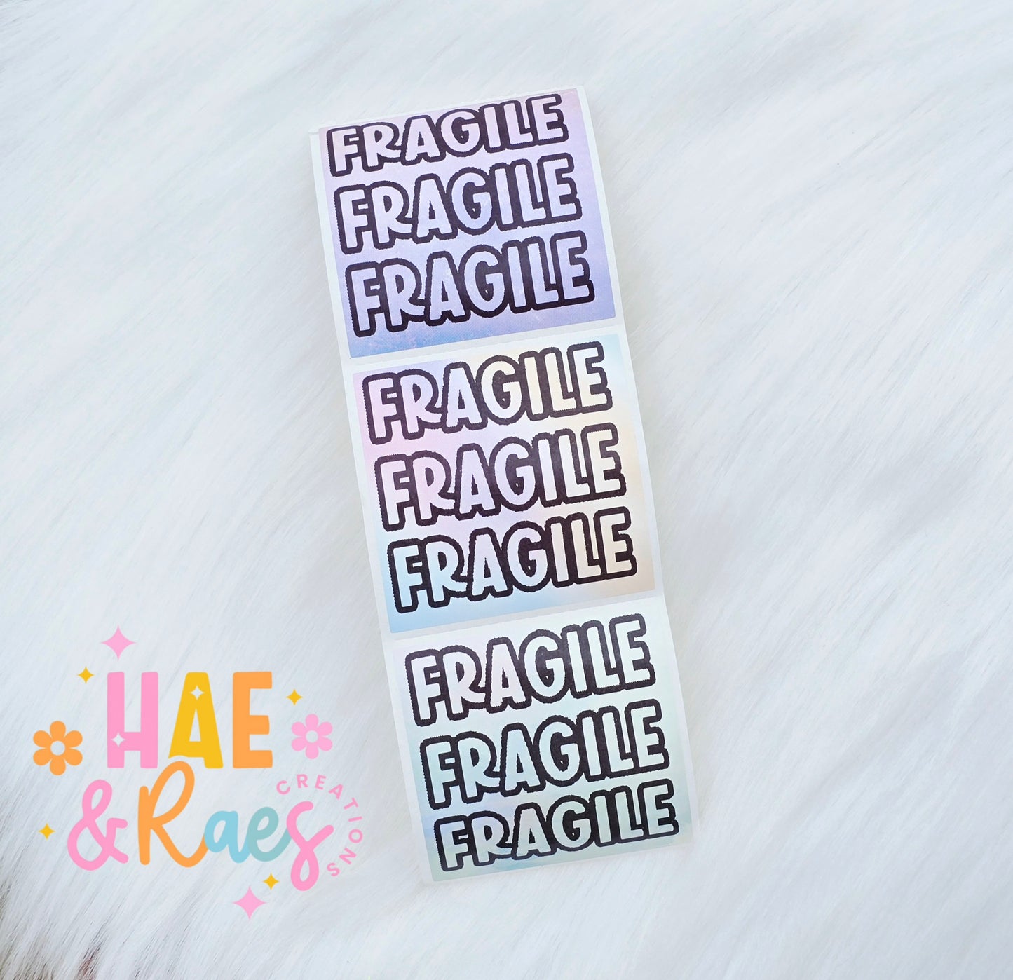 2x2 FRAGILE Package Stickers