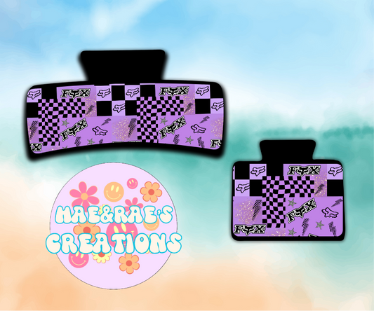 Purple Moto Claw Clip
