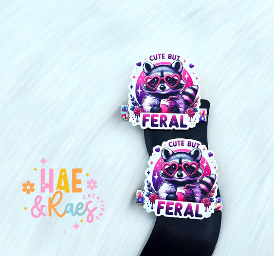 "Cute but FERAL" Hairclips