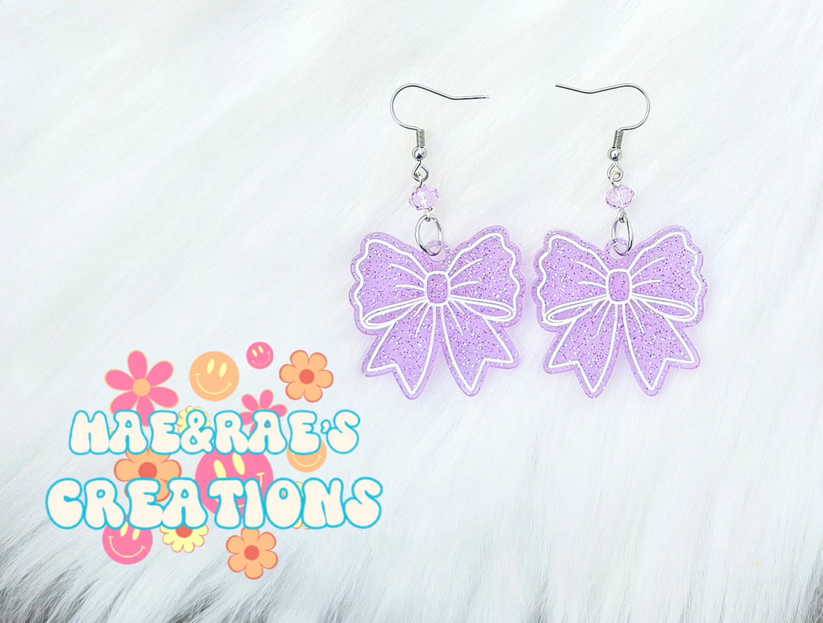 Wavy Bow Earrings- 6 Styles
