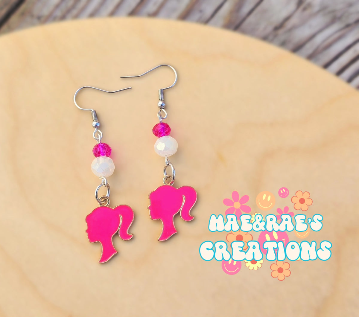 Barbie Head Enamel Earrings