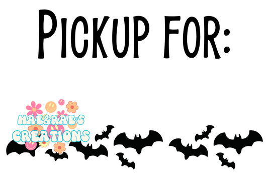 "Pickup for" Bats - 4x6 Package Stickers