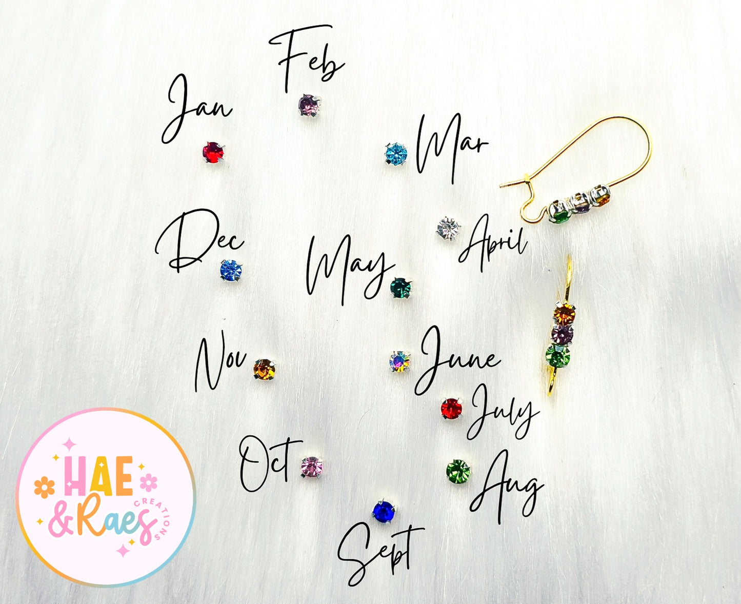 Birthstone Earrings (Please read description before purchasing)