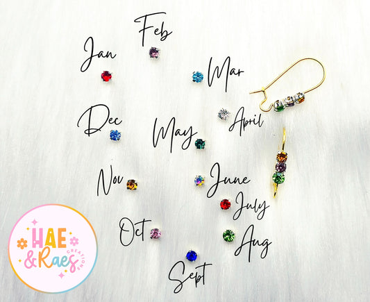Birthstone Earrings (Please read description before purchasing)
