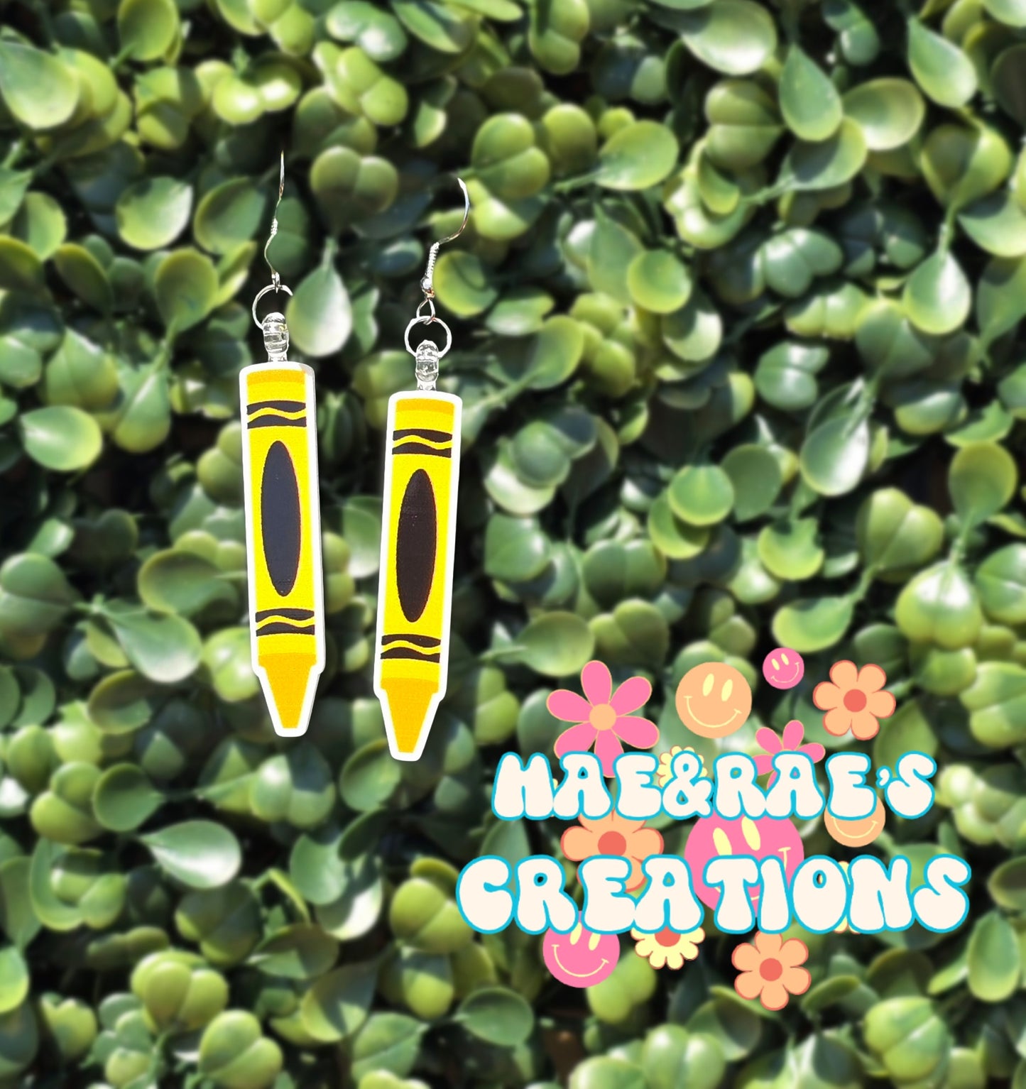 Yellow Crayon Earrings