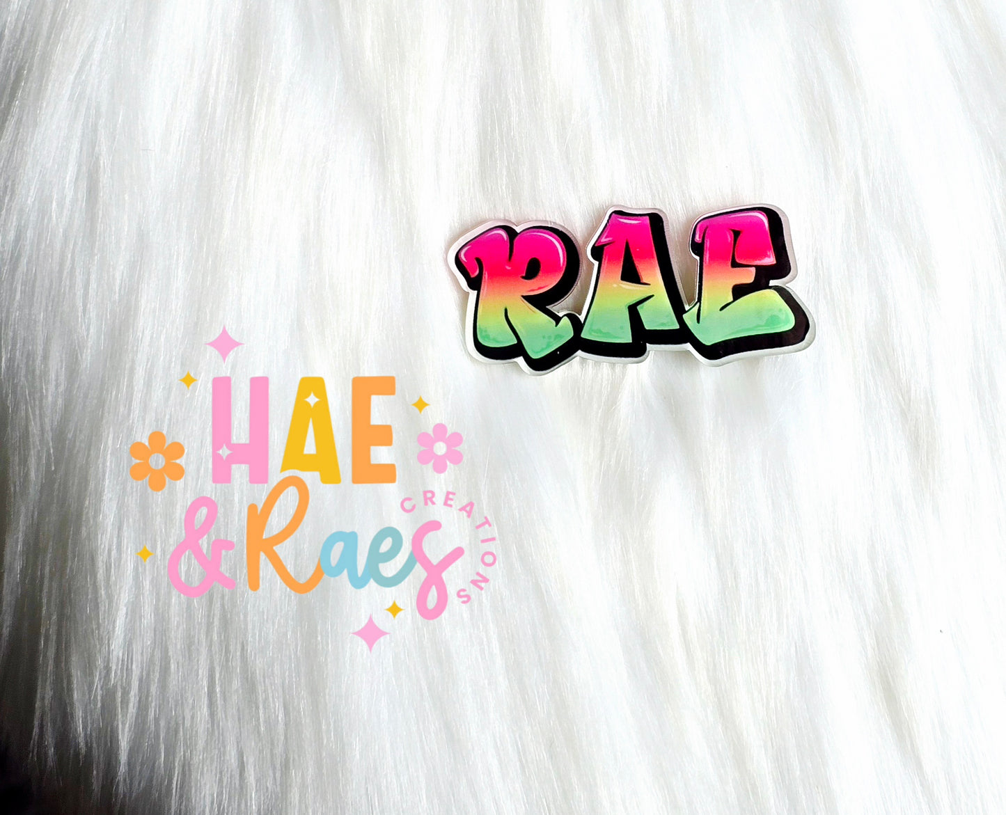 Custom Neon Name Hairclip (3 Inches)