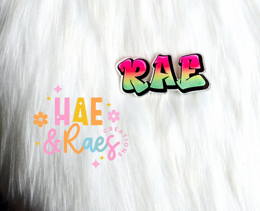 Custom Neon Name Hairclip (3 Inches)