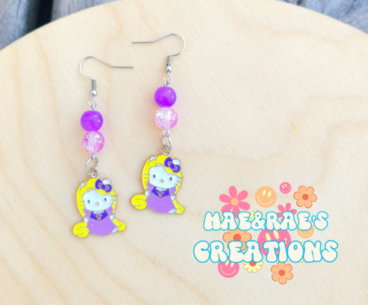 Princess Kitty Enamel Earrings - 5 Styles
