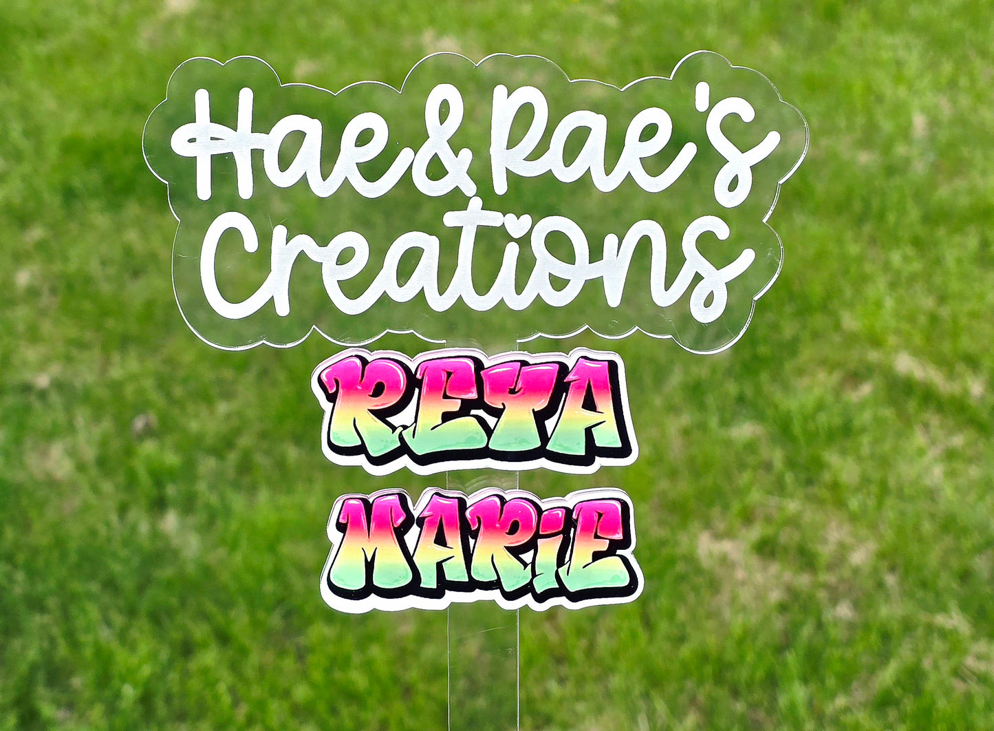 Custom Neon Name Hairclip (3 Inches)