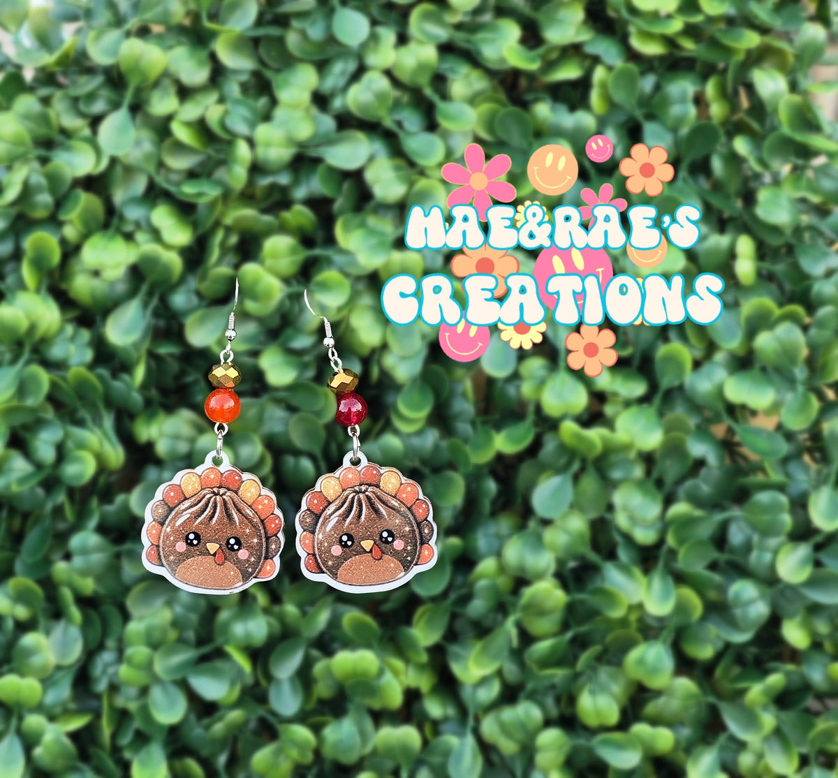 Turkey Squish Dumpling Earrings