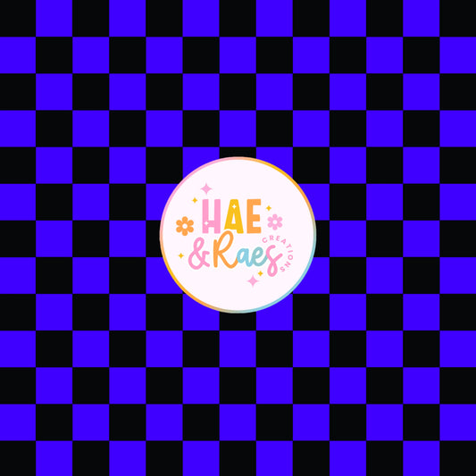 Checkered Royal Blue