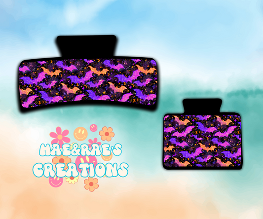 Neon Bats Claw Clip