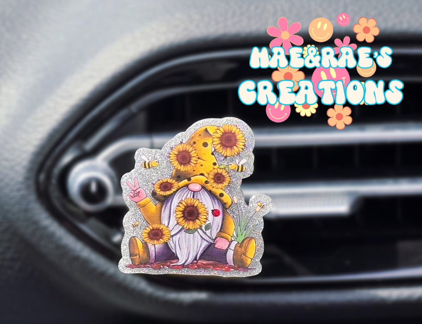 Sunflower Gnome Vent Clip