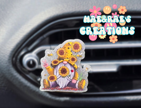 Sunflower Gnome Vent Clip