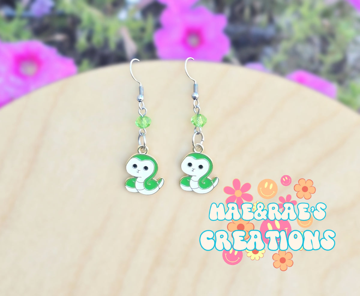 Snake Enamel Earrings